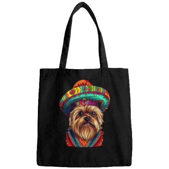 Yorkshire Terrier Dog in Cinco De Mayo Sombrero and Poncho Bags