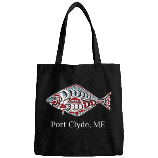 Port Clyde Maine Coast Halibut Fisherman Native American Bags
