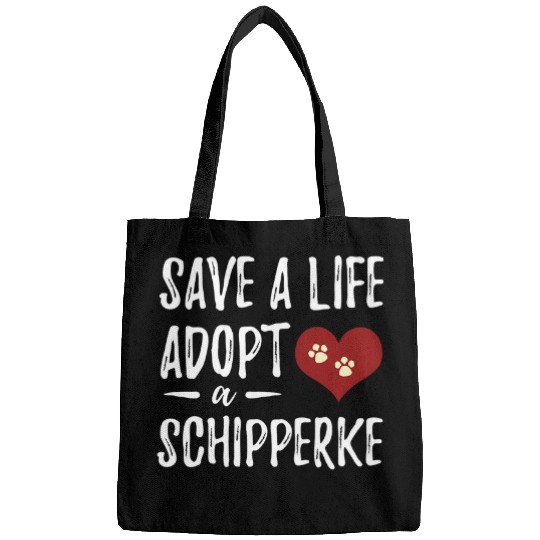 Save a Life Adopt a Schipperke for Rescue Dog Mom Bags