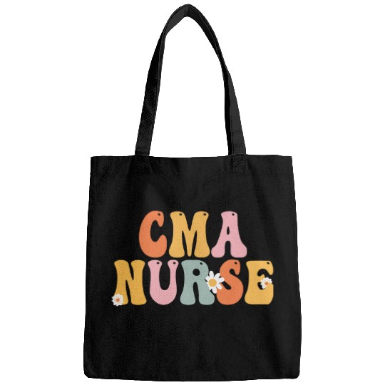 Womens Cute CMA nurses Week Groovy Appreciation Day Nursing Women Bags