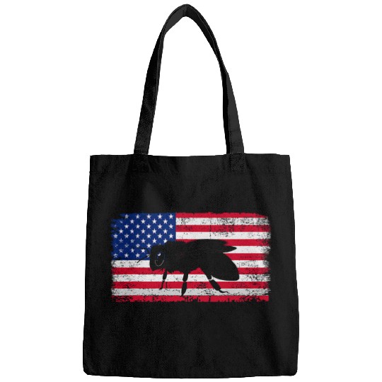 vintages USA American Flag Bee Beekeeping 4th of July Bags