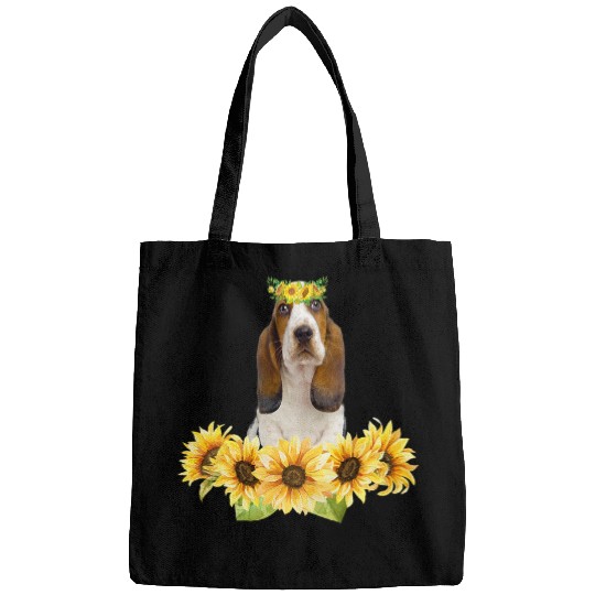 Love Basset Hound Sunflower Dog Lover Gift Bags