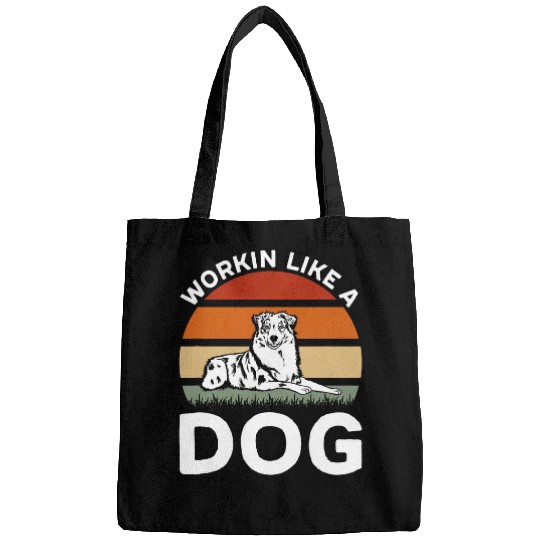 Workin Like A Dog Border Collie Bags