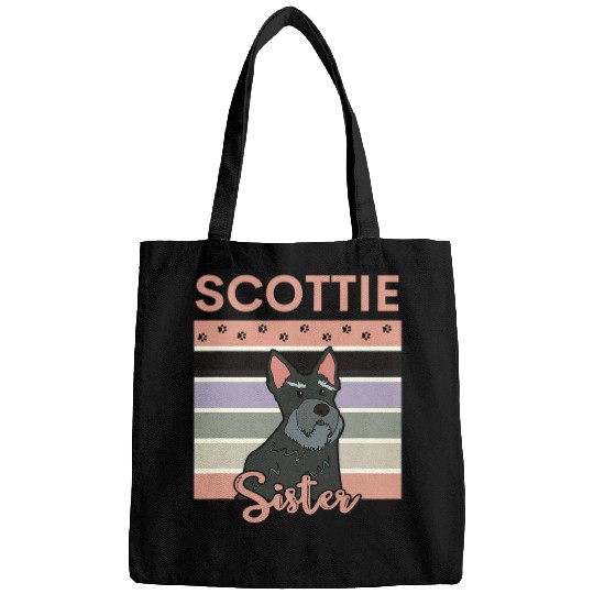 Dog Scottish Terrier Sister Cute Scottie Puppy Love Bags