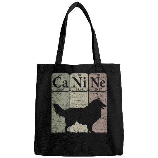 Rough Collie Periodic Table Elements Rough Collie Dog Lover 2 Bags