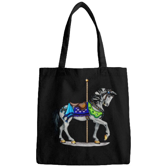 White Carousel Horse Bags