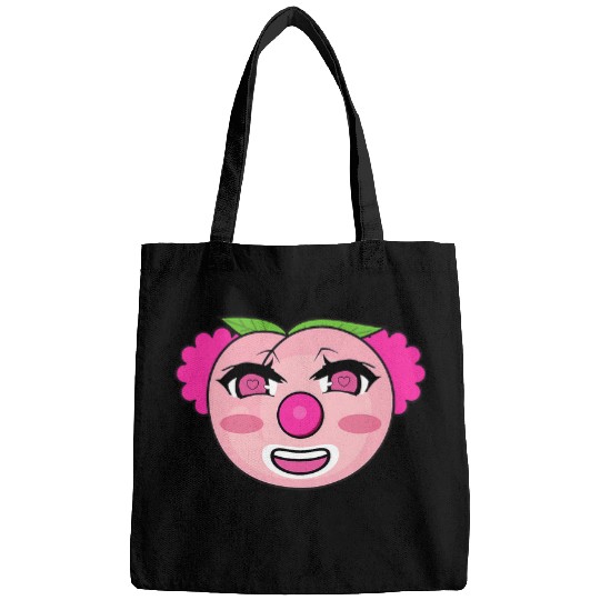 Kawaii Clussy Clowncore Anime Manga Peach Fruit Clown Face Bags