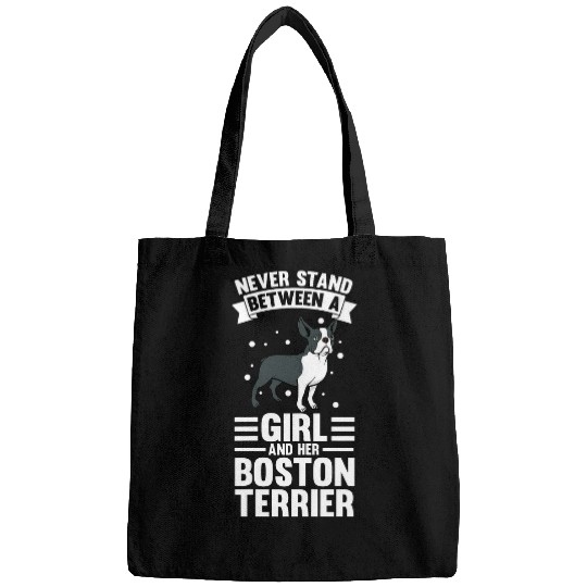 Womens A Girl and her Boston Terrier Border Collie Bags
