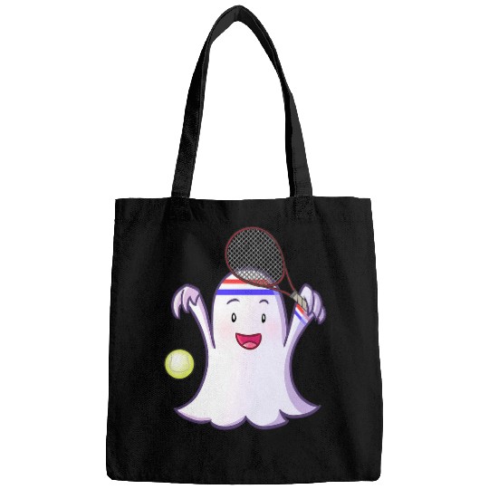 Tennis ghosts with Sweat Band Funny Tennis Coachs Halloween Bags