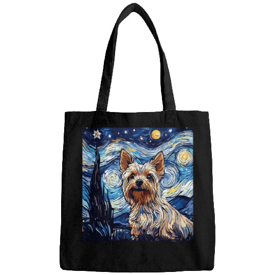 Yorkshire Terrier Starry Night For Dog Mom Dog Dad 1 Bags