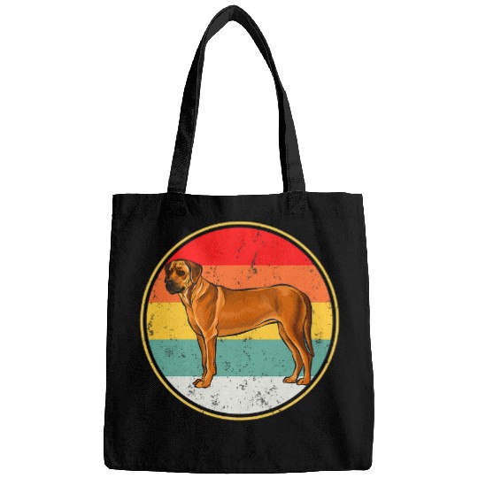 vintages Retro Sunset Rhodesian Ridgeback Dog Bags