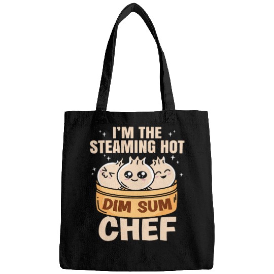 Steaming Hot Dim Sum Chef Funny Chinese Food Cuisine Lovers Bags