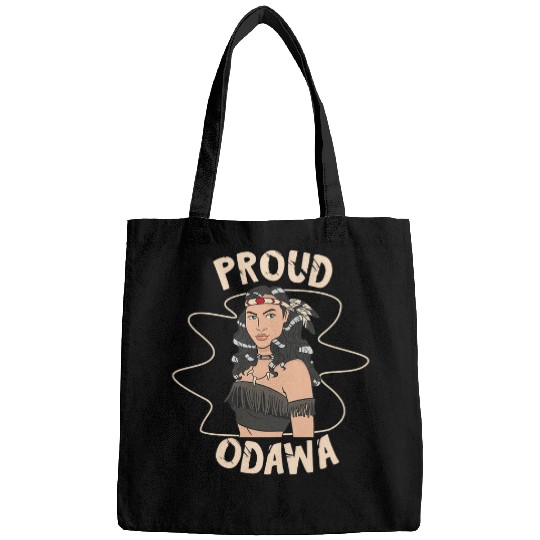 Womens Proud Odawa Native American Squaw Indigenous Girl Bags