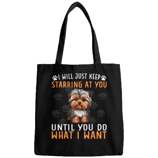 Yorkiepoo Dog I Just Keep Starring At You Until Yorkie Poo Bags