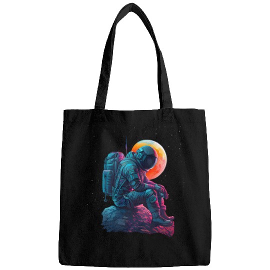 Lonely Astronaut uniques astronaut graphic Tee Man Woman Kids Bags