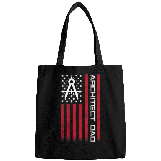 Mens 4th of July US Flag Architect Dad Gift For Fathers Day Bags
