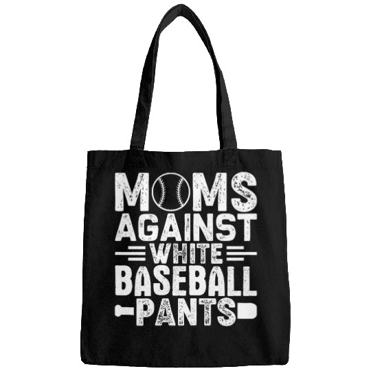 Womens Moms Against White Baseball Pants Sport Lover Mothers Day 1 Bags