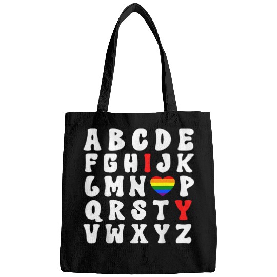 Alphabet i love you LGBTQ gay pride lesbian Teacher student Bags