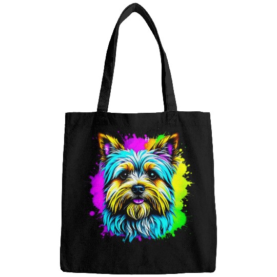 Yorkshire Terrier Pop Art I Dog Lover I Splash Art Yorkshire Bags