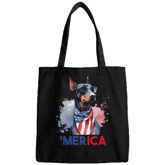 Merica USA Flag 4th Of July Canine Dog Lover Pet Owner Bags