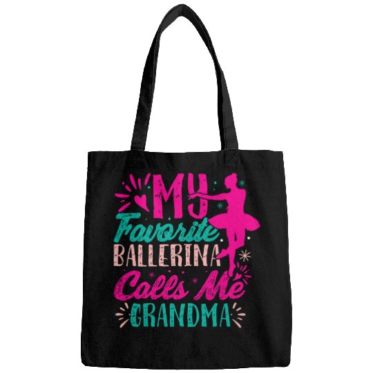 Womens Ballerina Grandma Design For Ballet Dance Grandmother Bags