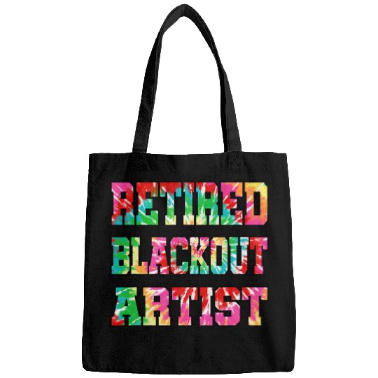 Retired Blackout Artist Tie Dye Recovery Sobriety Bags