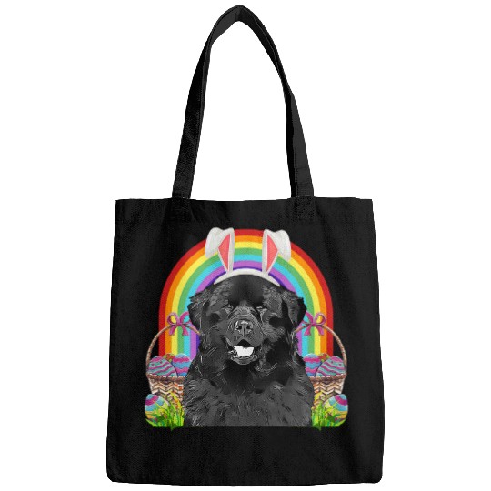 Newfoundland Dog Easter Bunny Egg Hunt Bags