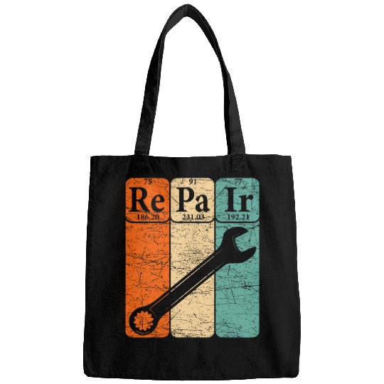 Repair Periodic Table Elements Repairman Retro Mechanic 22 Bags