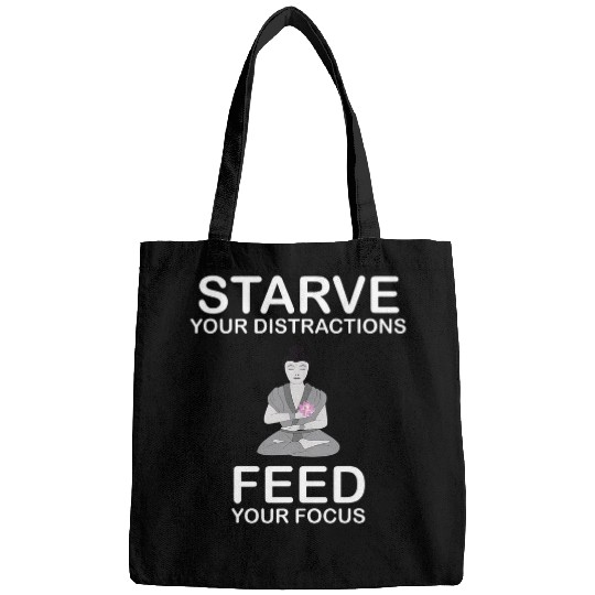 Yoga starve your distractions feed your mind 2 Bags