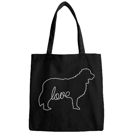 Love Border Collie Dog Lover Dog Mom Dog Dad Bags