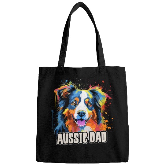 Mens Australian Shepherd Aussie Dad Dog Bags