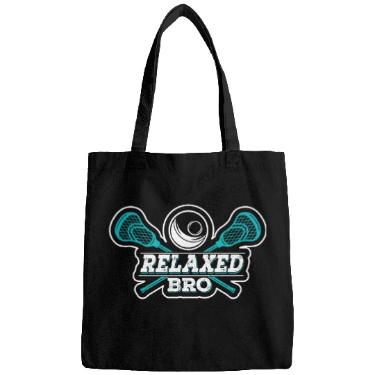 Relaxed Bro Lacrosse Player Coachs Funny Mens LAX Bags