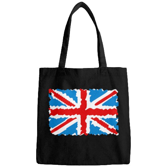 Union Jack UK flag sketch art Bags