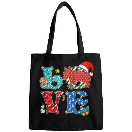 I Love Dog Miniature Bull Terrier Christmas Bags