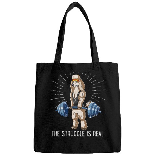 Struggle Is Real Poodle Deadlift Fitness Gym Bags