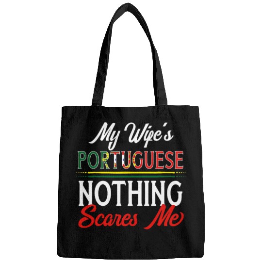 Portuguese Wife Portugal Husband Anniversary Wedding Graphic Bags