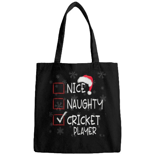 Nice Naughty Cricket Player List Christmas Santa Claus Bags