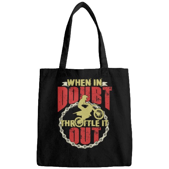 When In Doubt Throttle It Out Dirt Bike Motocross Funny Gift Bags