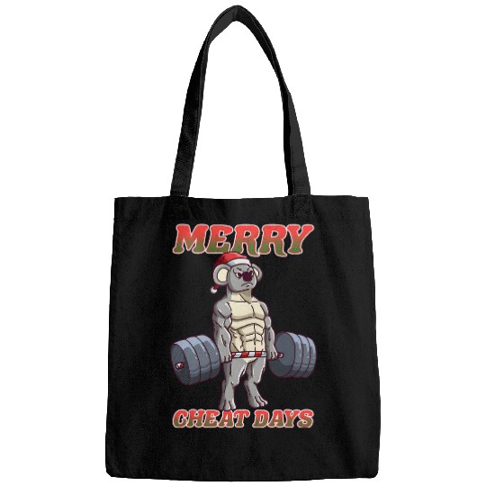 Merry Cheat Days Fitness Christmas Bodybuilder Koala Bear 21 Bags