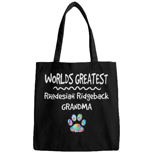 Worlds Greatest Rhodesian Ridgeback Grandma Cute Dog Paw Pet Bags