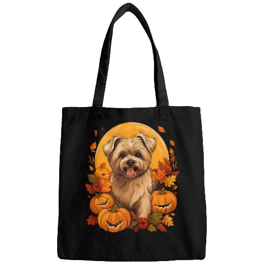 Pumpkin Norfolk Terrier Dog Halloween Thanksgiving 2 Bags
