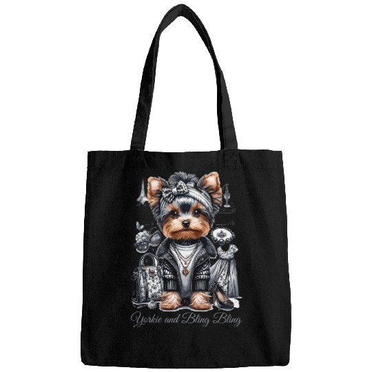 Yorkshire Terrier Yorkie and Bling Bling Bags