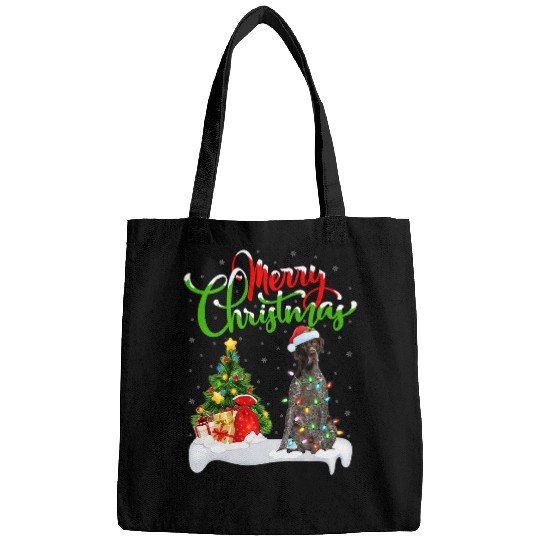 xmass Lighting Santa German Shorthaired Pointer Dog Christmas 1 Bags