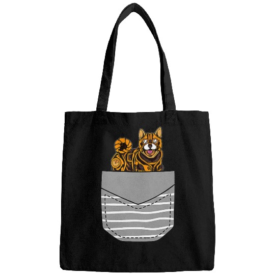 Dog Shiba Inu Steampunk in Pocket Bags
