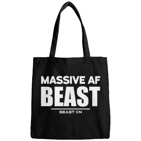 Massive AF Beast Training Fitness Motivation Gym Sayings Bags