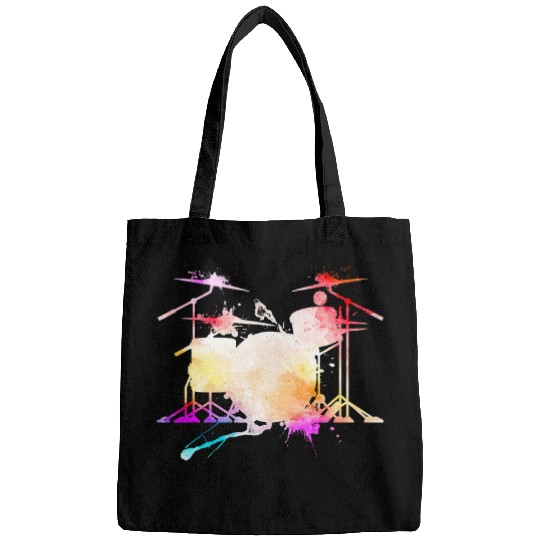 Musician Artist Music Teacher Watercolor Drums Bags