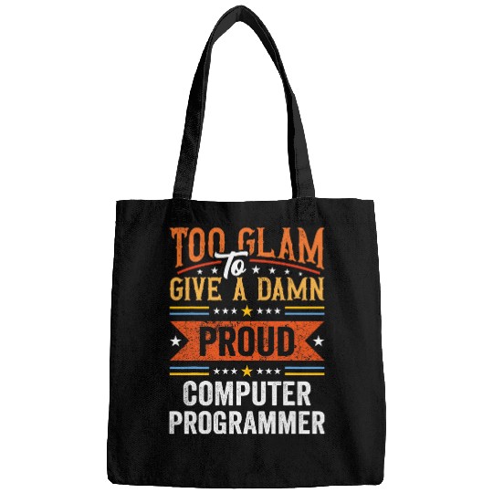 Funny Retro Proud Computer Programmer Bags