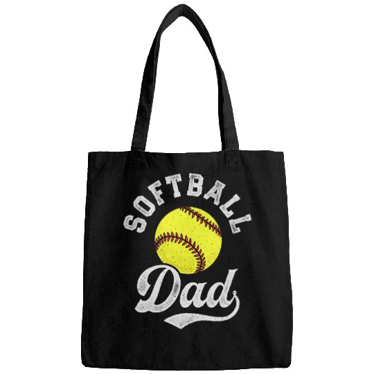 Softball Dad Fathers Day Funny Fastpitch Fastball Ball Sport Bags
