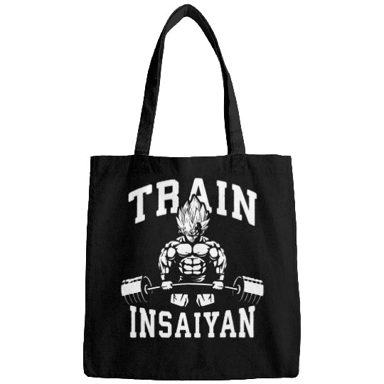 Train Insaiyan Anime Gym Fitness Workout Lifting Motivation Bags
