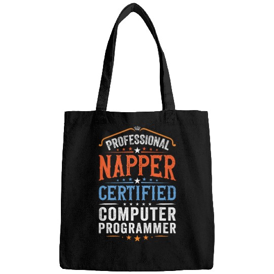Funny Retro Proud Certified Computer Programmer Bags